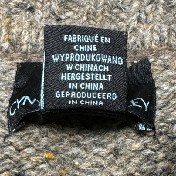 🌻 Cynthia Rowley Wool Blend Cowl Neck Kangaroo Pocket Sweater Women’s size Large - Picture 6 of 8